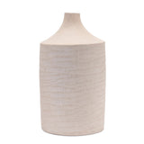 18" Beige Resin Round Floor Vase