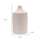 18" Beige Resin Round Floor Vase