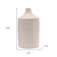 18" Beige Recycled Paper Cylinder Jug Floor Vase