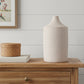 18" Beige Recycled Paper Cylinder Jug Floor Vase