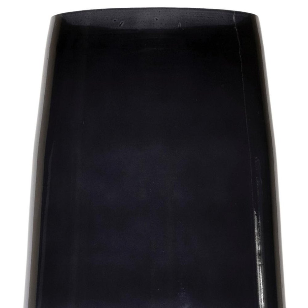 13" Blue Round Glass Table Vase