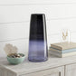 13" Blue Ombre Glass Tapered Table Vase