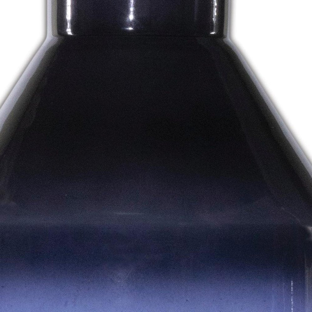 7" Blue Round Glass Table Vase