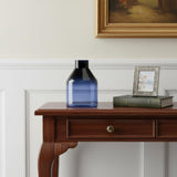 7" Blue Round Glass Table Vase