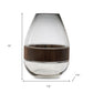 10" Brown And Gray Round Glass Table Vase