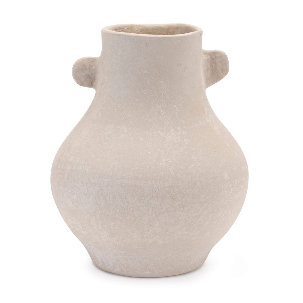 10" Beige Resin Round Urn