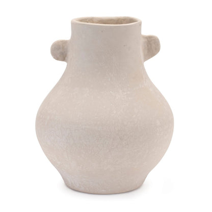 10" Beige Resin Round Urn