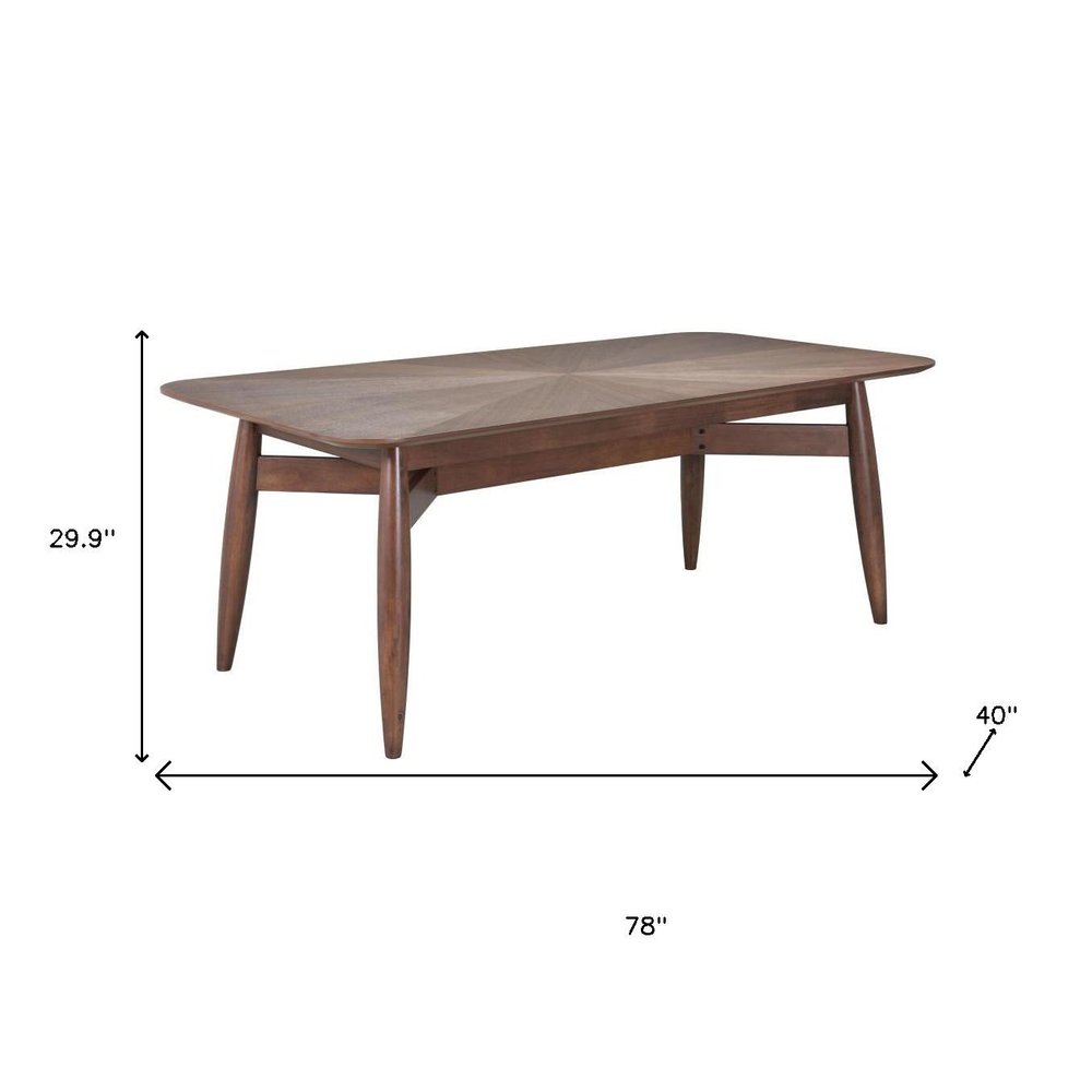 78" Espresso Solid Wood Dining Table