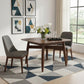 46" Espresso Solid Wood Square Dining Table