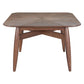 46" Espresso Solid Wood Square Dining Table
