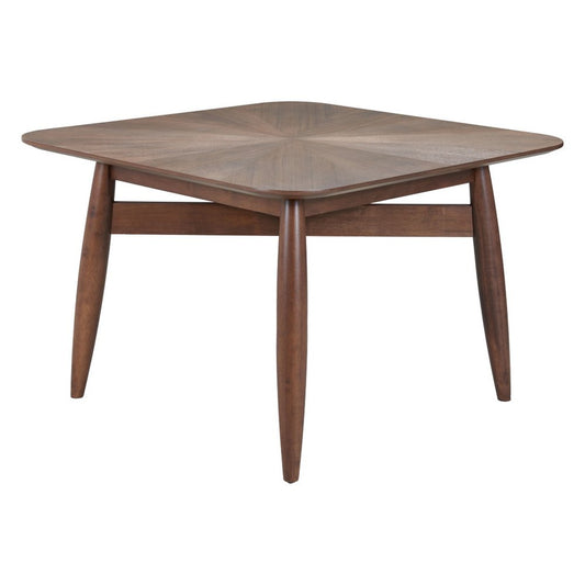 46" Espresso Solid Wood Square Dining Table