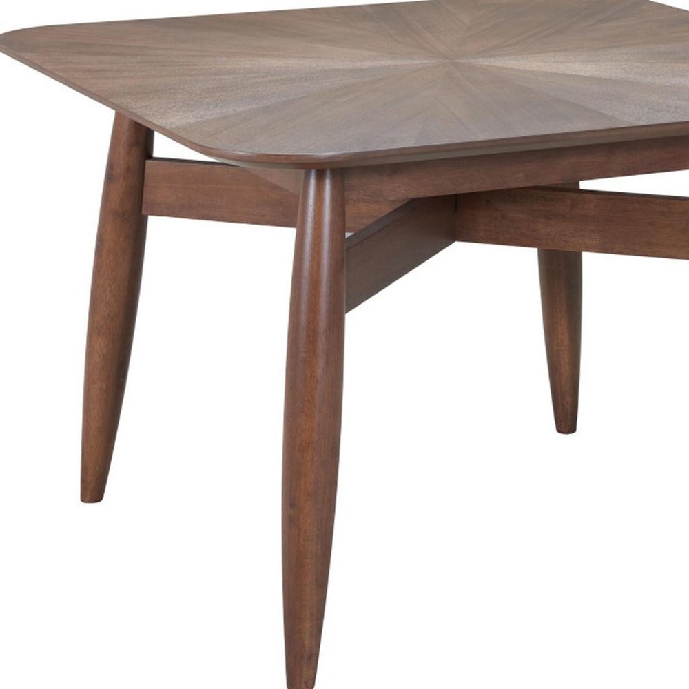 46" Espresso Solid Wood Square Dining Table