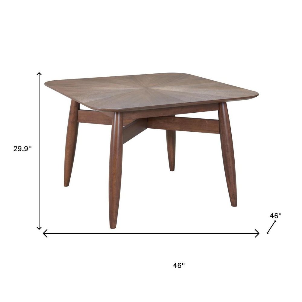 46" Espresso Solid Wood Square Dining Table