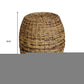 20" Natural Rattan Round Drum End Table