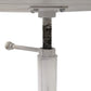 22" White Solid Wood and Metal Height Adjustable Round Pedestal End Table