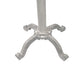 22" White Solid Wood and Metal Height Adjustable Round Pedestal End Table