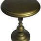 24" Brass Aluminum Round Pedestal End Table