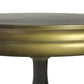 24" Brass Aluminum Round Pedestal End Table