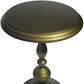 24" Brass Aluminum Round Pedestal End Table
