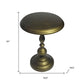 24" Brass Aluminum Round Pedestal End Table