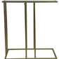 26" Clear and Antiqued Gold Glass and Iron Frame End Table