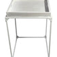 29" White Solid Wood and Iron Square Tray Style End Table