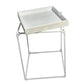 29" White Solid Wood and Iron Square Tray Style End Table