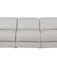 103" Dark Gray Italian Leather Reclining USB Sofa