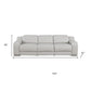 103" Dark Gray Italian Leather Reclining USB Sofa