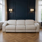 103" Dark Gray Italian Leather Reclining USB Sofa