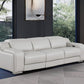 103" Dark Gray Italian Leather Reclining USB Sofa