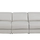 103" Dark Gray Italian Leather Reclining USB Sofa