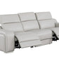 103" Dark Gray Italian Leather Reclining USB Sofa
