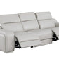 103" Dark Gray Italian Leather Reclining USB Sofa