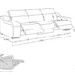 103" Dark Gray Italian Leather Reclining USB Sofa