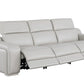 103" Dark Gray Italian Leather Reclining USB Sofa