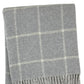 50" X 67" Light Gray And White Cotton Blend Woven Plaid Throw Blanket with Fringe