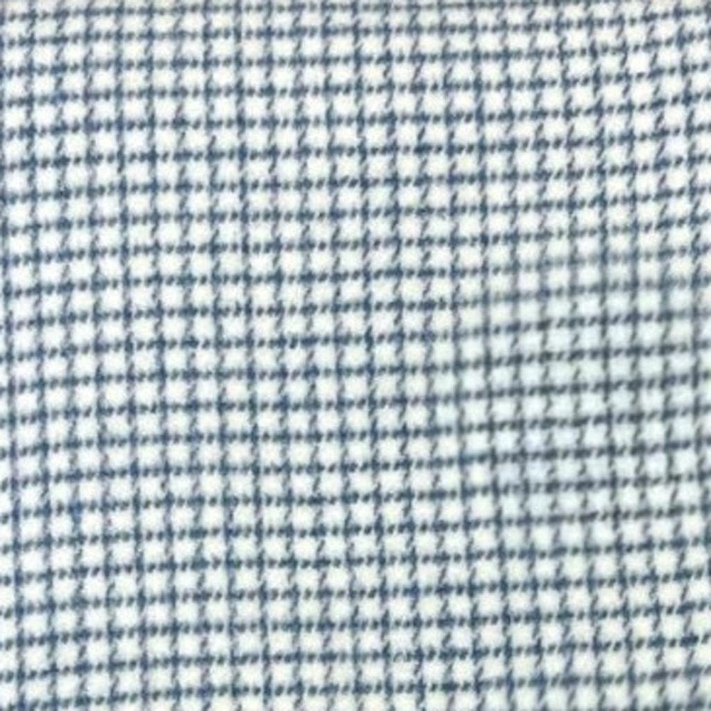 50" X 67" Cream And Denim Blue Cotton Blend Woven Plaid Throw Blanket with Fringe