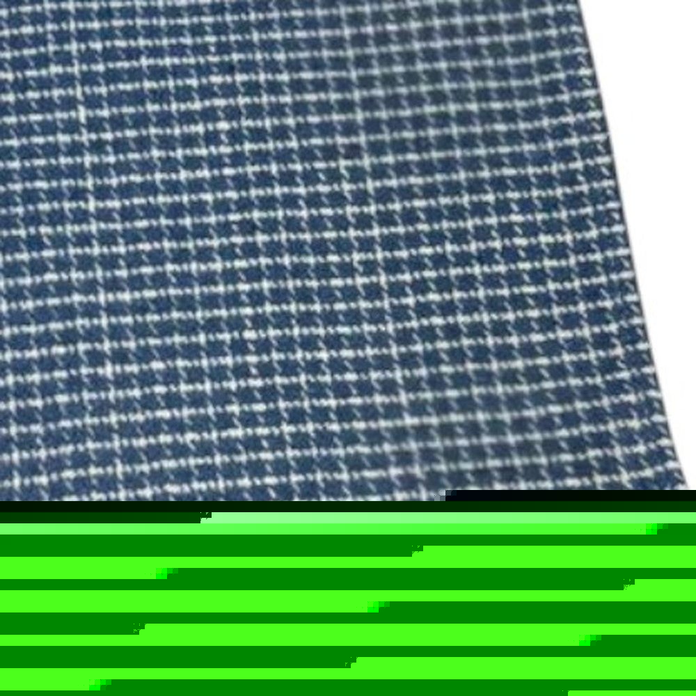 50" X 67" Denim Blue And Cream Cotton Blend Woven Plaid Throw Blanket with Fringe