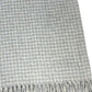 50" X 67" Light Gray And Cream Cotton Blend Woven Plaid Throw Blanket with Fringe