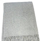 50" X 67" Light Gray And Cream Cotton Blend Woven Plaid Throw Blanket with Fringe