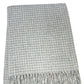 50" X 67" Light Gray And Cream Cotton Blend Woven Plaid Throw Blanket with Fringe