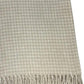 50" X 67" Sand And Cream Cotton Blend Woven Plaid Throw Blanket with Fringe