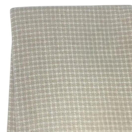 50" X 67" Sand And Cream Cotton Blend Woven Plaid Throw Blanket with Fringe
