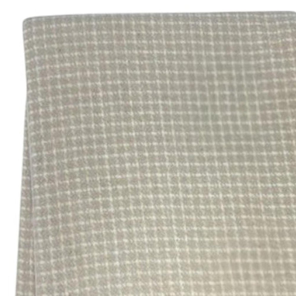 50" X 67" Sand And Cream Cotton Blend Woven Plaid Throw Blanket with Fringe