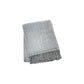 50" X 67" Gray Cotton Blend Woven Throw Blanket with Fringe