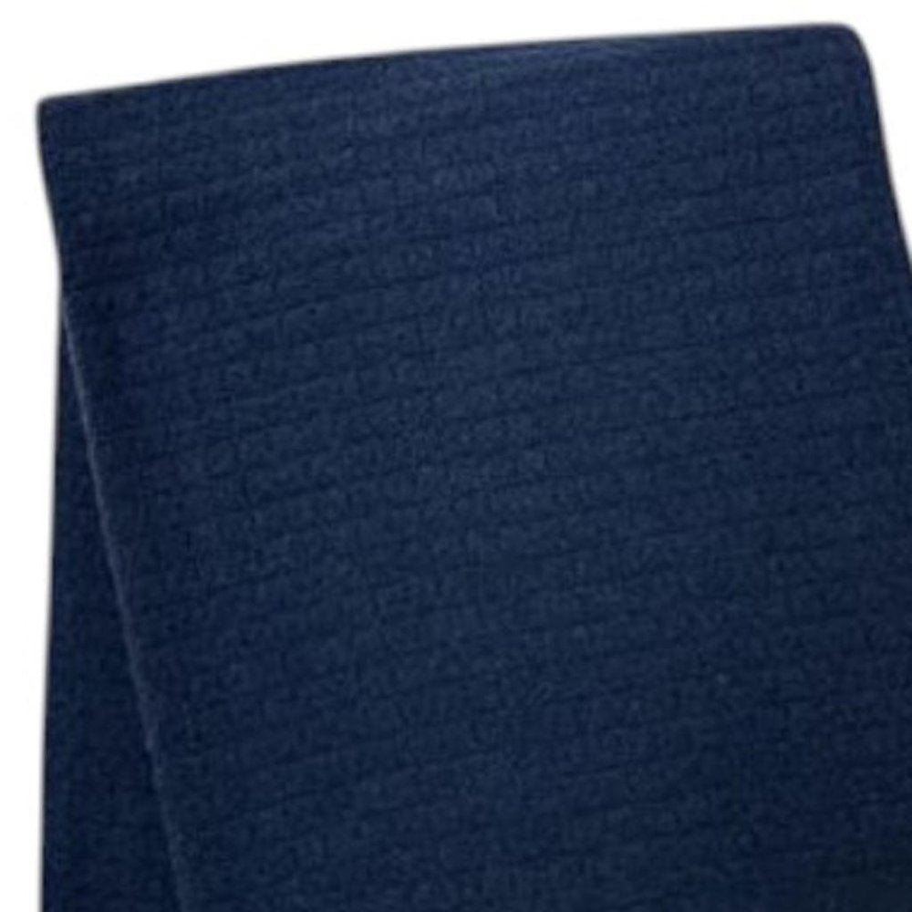 50" X 67" Navy Blue Cotton Blend Woven Throw Blanket with Fringe