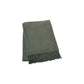 50" X 67" Olive Green Cotton Blend Throw Blanket with Fringe