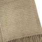 50" X 67" Sand Cotton Blend Woven Throw Blanket with Fringe