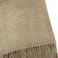 50" X 67" Sand Cotton Blend Woven Throw Blanket with Fringe